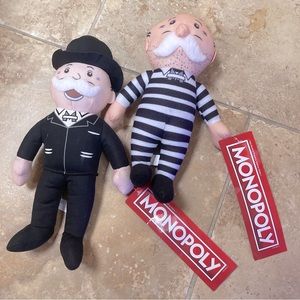 10” New Mr. Monopoly Uncle Pennybags and Rice Uncle Plush Stuffed Toys